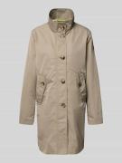 Fuchs Schmitt Mantel mit Stehkragen und Knopfleiste in Beige, Größe 36