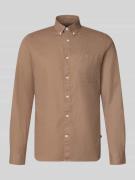 Matinique Regular Fit Freizeithemd mit Leinen-Anteil in Dunkelbraun, G...