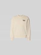 MAISON KITSUNÉ Sweatshirt aus Baumwoll-Mix in Ecru, Größe L