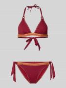 Banana Moon Bikini mit Häkelspitze in Bordeaux, Größe L