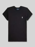 Polo Ralph Lauren T-Shirt mit Logo-Stitching in Black, Größe S