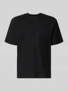 Jack & Jones T-Shirt mit Stehkragen Modell 'AUSTIN' in BLACK, Größe L