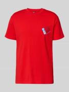 Tommy Jeans Regular Fit T-Shirt aus reiner Baumwolle in Rot, Größe L
