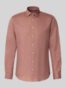 Jake*s Regular Fit Freizeithemd aus Leinen-Mix in Altrosa, Größe L