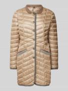 WHITE LABEL Steppmantel mit Stehkragen in Gold, Größe 38
