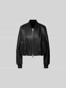 Moose Knuckles Lederjacke aus echtem Lammleder in Black, Größe L