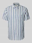 Gant Regular Fit Freizeithemd aus Leinen-Baumwoll-Mix in Royal, Größe ...