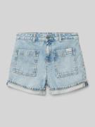 Calvin Klein Jeans Jeansshorts mit aufgesetzten Taschen und Label-Deta...
