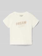 Garcia Regular Fit T-Shirt mit Statement-Print in Weiss, Größe 140