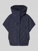 Copenhagen Muse Cape mit Steppnähten und Eingrifftaschen in Marine, Gr...