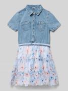 Guess Kleid im 2-in-1-Look mit Gürtel in Blau, Größe 128