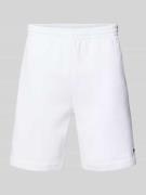 Lacoste Regular Fit Sweatshorts aus Baumwoll-Mix in Weiss, Größe L