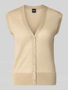 BOSS Slim Fit Weste aus Lyocell-Schurwoll-Mix Modell 'FUMI' in Beige, ...