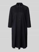 Marc Cain Hemdblusenkleid mit überschnittenen Schultern in Marine, Grö...