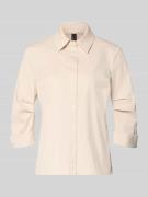 Marc Cain Hembluse mit 3/4-Arm mit Aufschlag in Beige, Größe 34