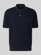 Fynch-Hatton Regular Fit Poloshirt in Strick-Optik in Marine, Größe 3X...