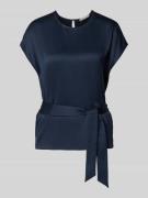 Christian Berg Cocktail Blusenshirt mit Rundhalsausschnitt und Bindegü...