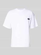 ANOTHER COTTON LAB Regular Fit T-Shirt mit Logo-Stitching in Weiss, Gr...