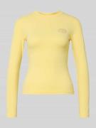 ANOTHER COTTON LAB Slim Fit Longsleeve mit Logo-Detail in GELB, Größe ...