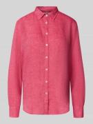 0039 Italy Hemdbluse aus Leinen mit Kentkragen Modell 'MIRA' in Rot, G...