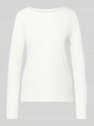 Tom Tailor Regular Fit Langarmshirt aus Bio-Baumwoll-Mix in Offwhite, ...