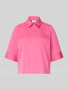 Milano Italy Boxy Fit Bluse mit verdeckter Knopfleiste in Pink, Größe ...