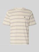 Calvin Klein Jeans T-Shirt mit Logo-Stitching in Sand, Größe L