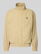 Tommy Jeans Regular Fit Blouson mit Logo-Stitching in Beige, Größe L