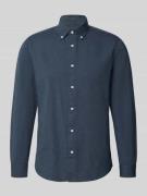 MCNEAL Slim Fit Freizeithemd aus reiner Baumwolle in Marine, Größe L