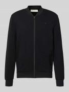 Tom Tailor Denim Regular Fit Sweatjacke aus reiner Baumwolle in Black,...