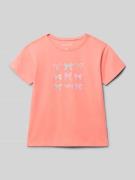 Blue Seven T-Shirt mit Rundhalsausschnitt und Motiv-Print in Lachs, Gr...