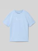 KARL KANI T-Shirt mit Logo-Stitching und Rundhalsausschnitt in Bleu, G...