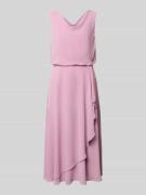 Christian Berg Cocktail Knielanges Cocktailkleid mit Wasserfall-Aussch...