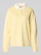 Gant Longsleeve mit Polokragen und kurzer Knopfleiste in GELB, Größe L