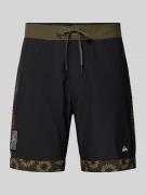 Quiksilver Regular Fit Shorts mit Logo-Patch Modell 'Nomad' in BLACK, ...