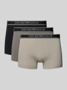 Emporio Armani Slim Fit Trunks mit Logo-Stitching im 3er-Pack in Dunke...