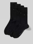 Tommy Hilfiger Socken aus Baumwoll-Mix im 4er-Pack in Black, Größe 39-...