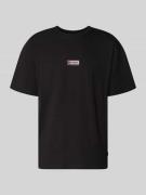 Les Deux T-Shirt mit Logo-Print Modell 'Chase' in Black, Größe L