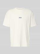 Les Deux T-Shirt mit Logo-Print Modell 'Chase' in Weiss, Größe L