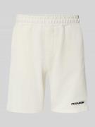 Pegador Shorts mit elastischem Bund und Logo-Stitching in Offwhite, Gr...