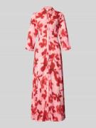 YAS Hemdblusenkleid aus Viskose Modell 'SAVANNA' in Mauve, Größe L