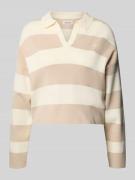 Guess Jeans Strickpullover mit Polokragen in Rosa, Größe L