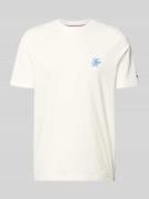 Tommy Hilfiger Regular Fit T-Shirt aus reiner Baumwolle in Ecru, Größe...