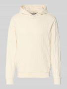 Guess Hoodie mit Känguru-Tasche und Kapuze in Beige, Größe L