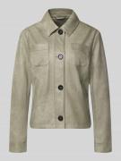 Amber & June Regular Fit Jacke in Leder-Optik in Hellgruen, Größe 34