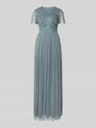 Christian Berg Cocktail Abendkleid mit Ziersteinbesatz in Aqua, Größe ...