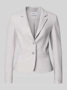 More & More Slim Fit Blazer mit Reverskragen in Hellgrau, Größe 34
