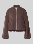 OPUS Jacke mit Reißverschluss Modell 'Janica' in Dunkelbraun, Größe 34