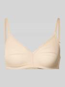 Hanro BH in semitransparentem Design Modell 'Smooth' in Beige, Größe M