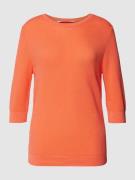 Lanius Strickpullover mit Strukturmuster in Apricot, Größe 38